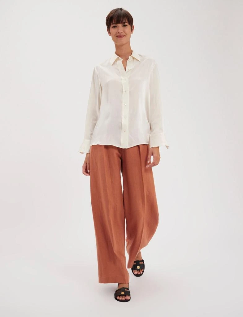 INES DE LA FRESSANGE Maureen ecrue silk shirt 2