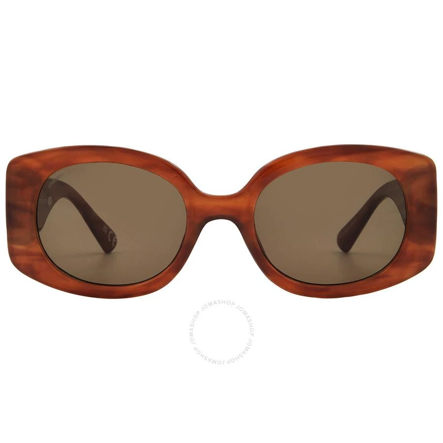 French Connection FC 23 25 BRN Brown Oval Ladies Sunglasses 10266449.COM BRNBRN 1