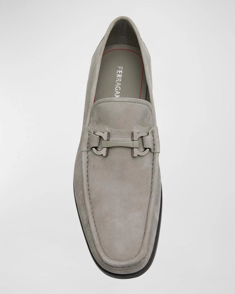 Salvatore Ferragamo Men's Suede Bit Easy Loafers 5