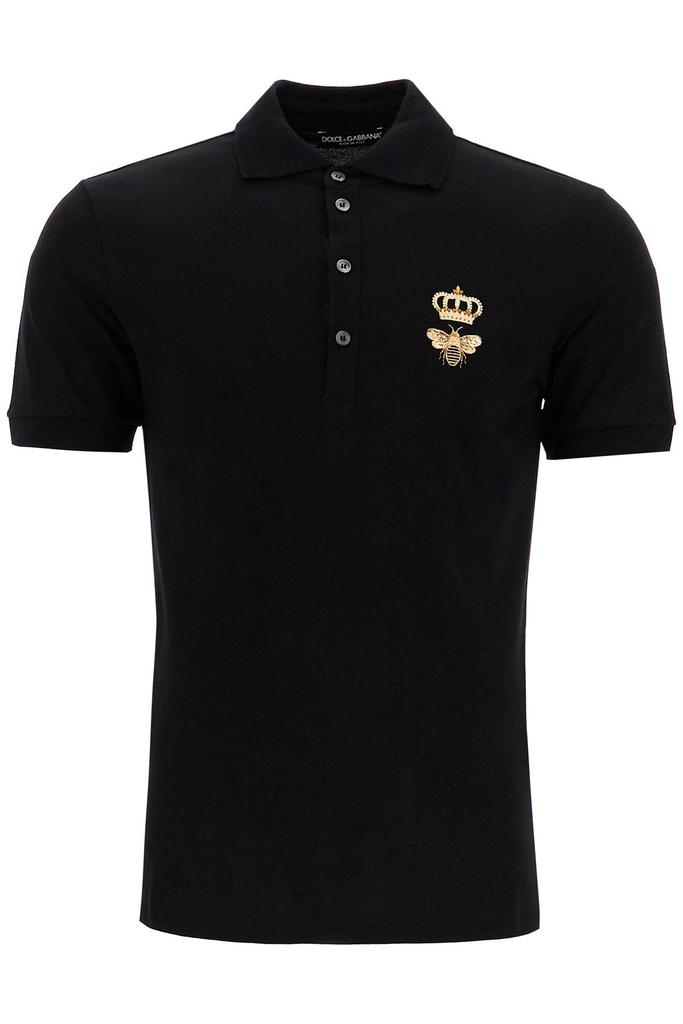 DOLCE & GABBANA slim fit polo shirt with embroidery