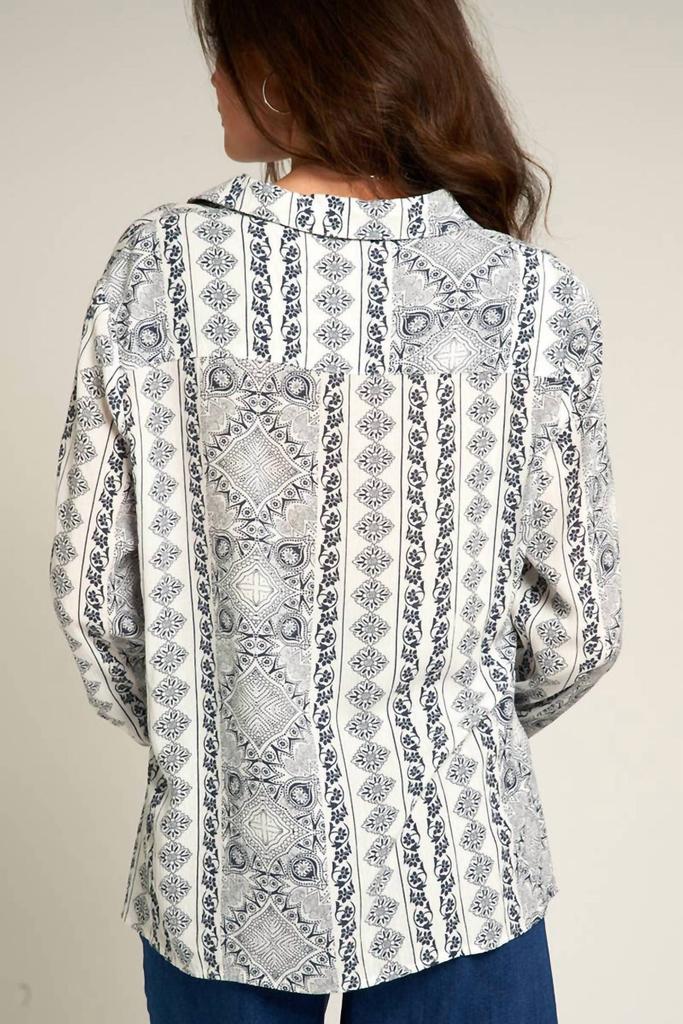 En Creme En Creme - Floral Stripe Blouse