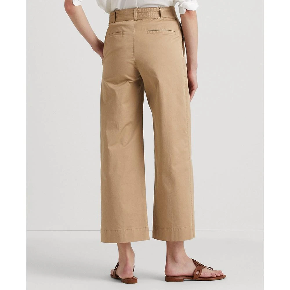 Lauren Ralph Lauren Micro-Sanded Twill Belted Wide-Leg Pants 2