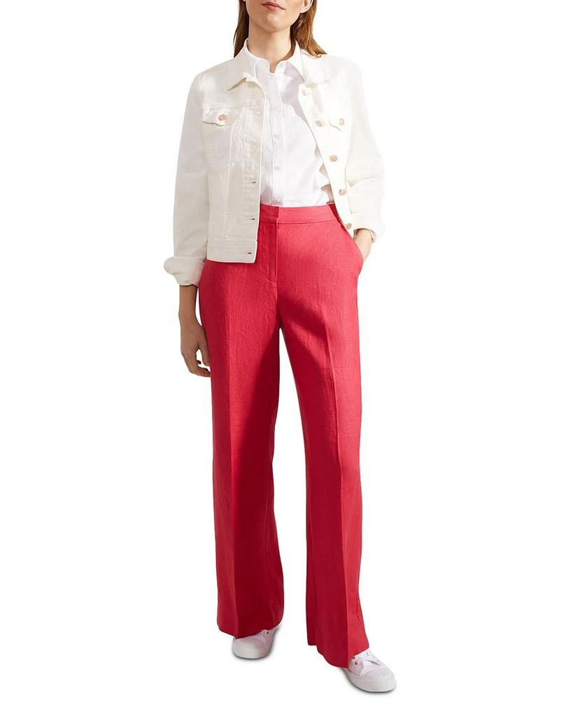 HOBBS LONDON HOBSS LONDON Mirabel Linen Wide Leg Pants 6