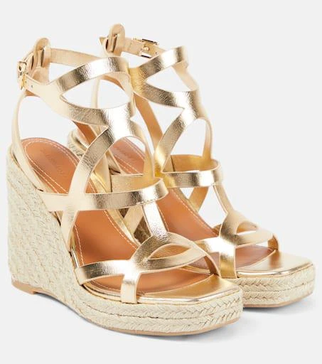 Zimmermann Bay metallic leather espadrille wedges 1