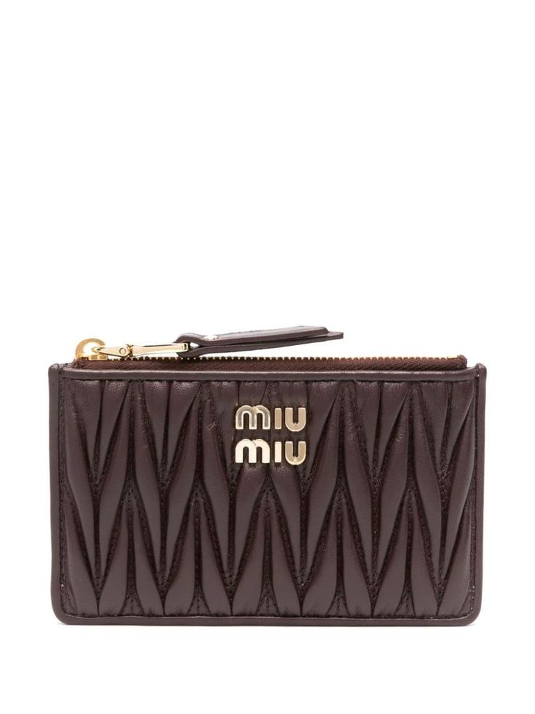 財布・小物その他 Miu Miu Tonal Matelasse Leather Cardholder Miu Miu Leather Matelassé Card Holder - Bags - BeyondStyle