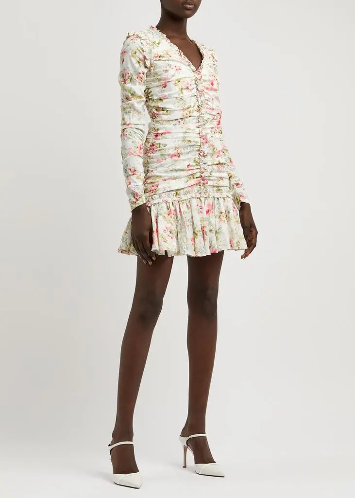Needle & Thread Enchanted Garden floral-print mini dress 4