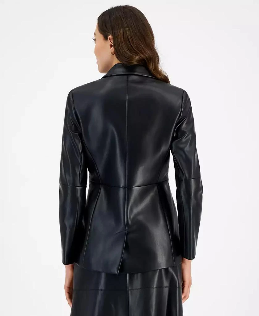 Tahari Women's Faux-Leather Boyfriend Jacket 2