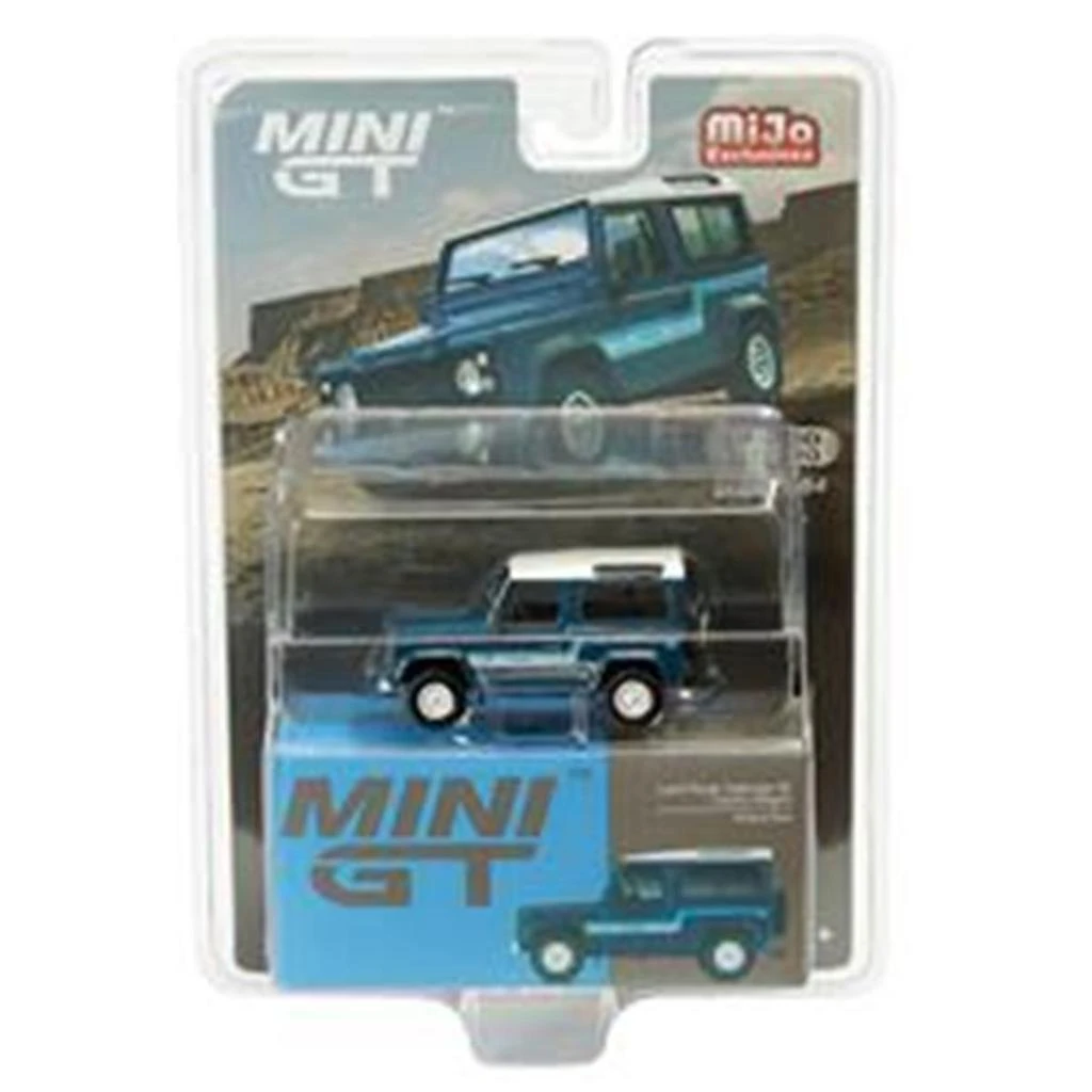 B2B Replicas B2BReplicas  Mini GT Car Model for Land Rover Defender 90 County Wagon, Stratos Blue 1