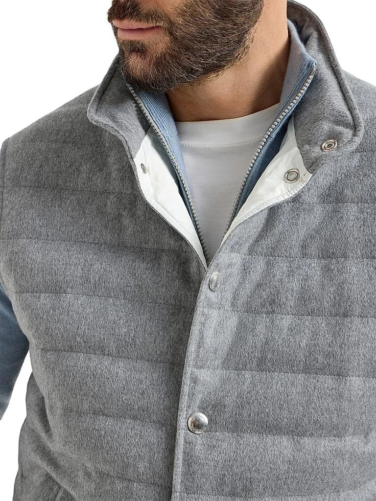 Brunello Cucinelli Lightweight Cashmere Flannel Down Vest 4