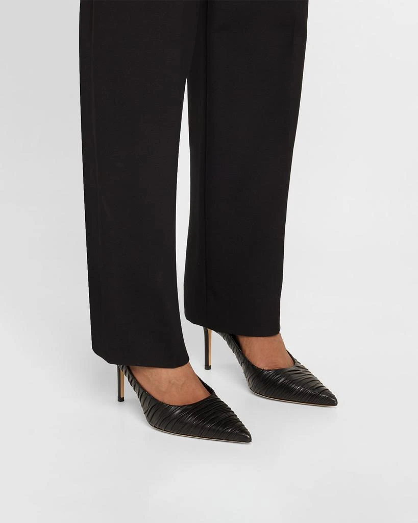 Jimmy Choo Love 85mm Pleated Leather Pumps 2
