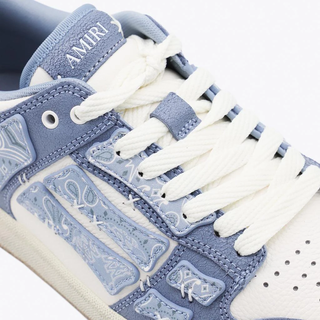 AMIRI Amiri Light Blue Leather Bandana Skel Low Top Sneakers 4