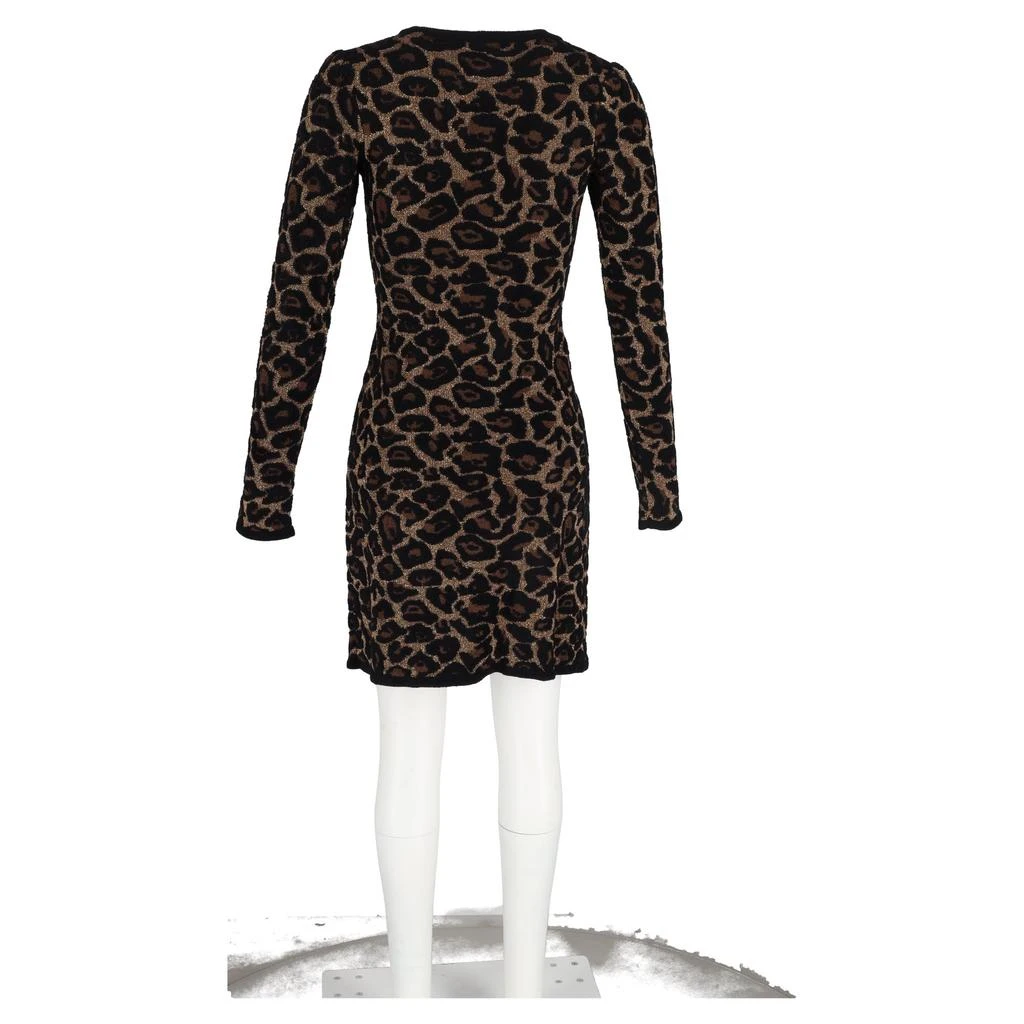 Temperley London Joanie Knit Mini Dress in Brown Leopard Print Viscose 6