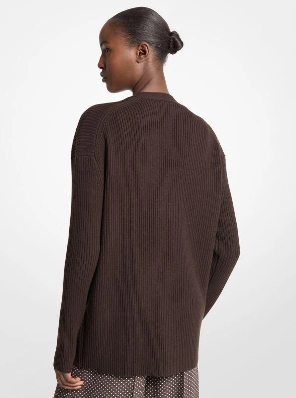 Michael Kors Ribbed Cashmere Blend Cardigan 2