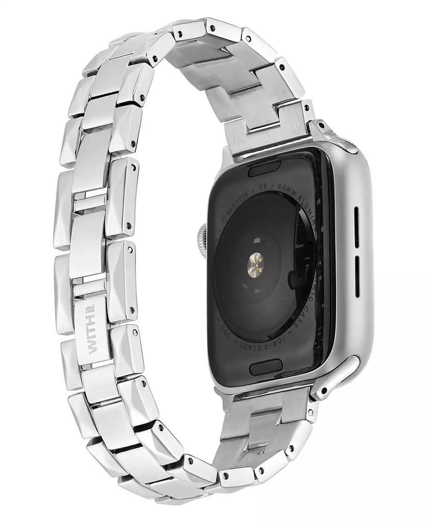 WITHit Silver-Tone Stainless Steel Pyramid Bracelet designed for Apple Watch® 42mm (Series 10) & 38/40/41mm