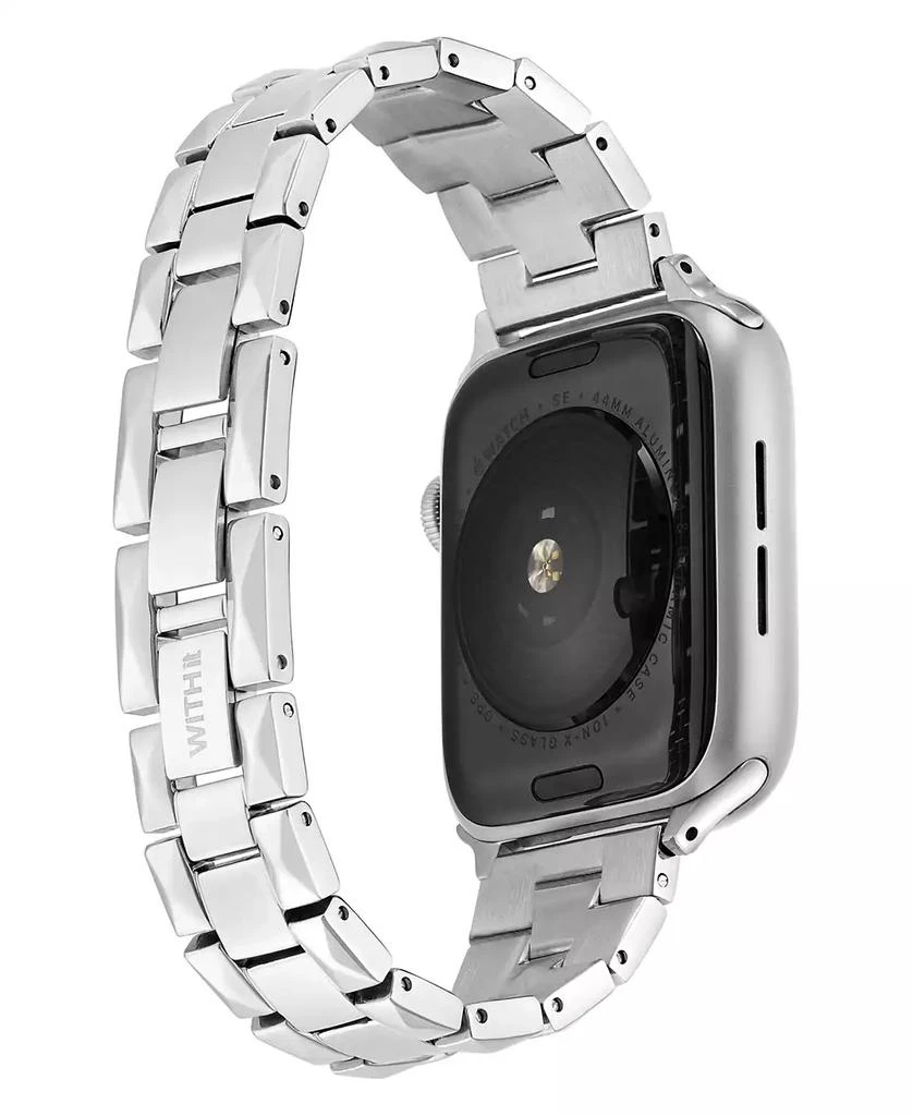 WITHit Silver-Tone Stainless Steel Pyramid Bracelet designed for Apple Watch® 42mm (Series 10) & 38/40/41mm 2