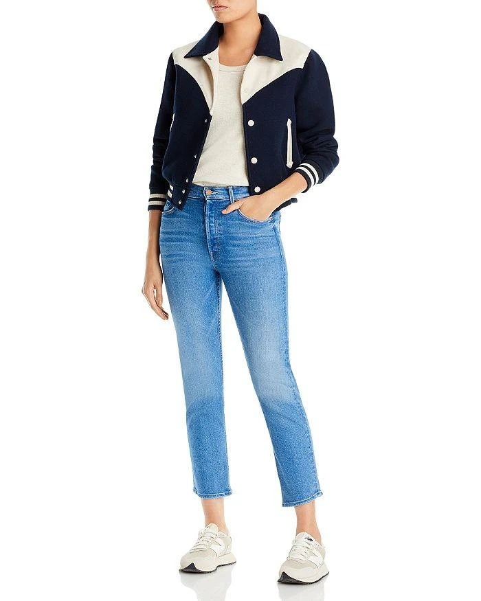 MOTHER The Tomcat High Rise Cropped Straight Leg Jeans in Layover 2
