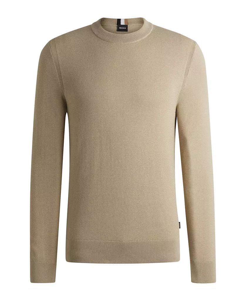 Hugo Boss Men's Micro-Structured Crew-Neck Sweater