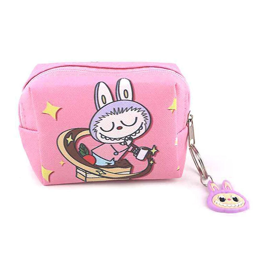 FASHNZFAB 12PCS - Cute Monster Bunny Character Printed Keychain Mini Pouch Bags 5