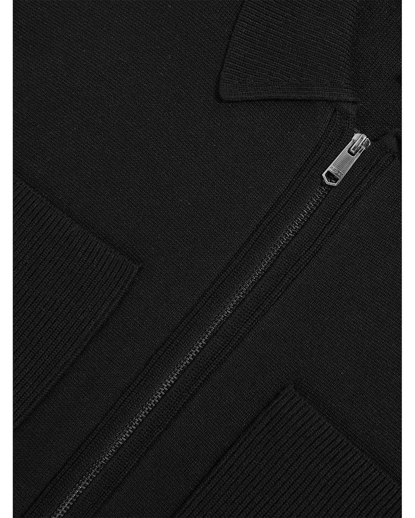REISS Roberto Long Sleeve Zip Through Ribbed Four Pocket Shirt 5