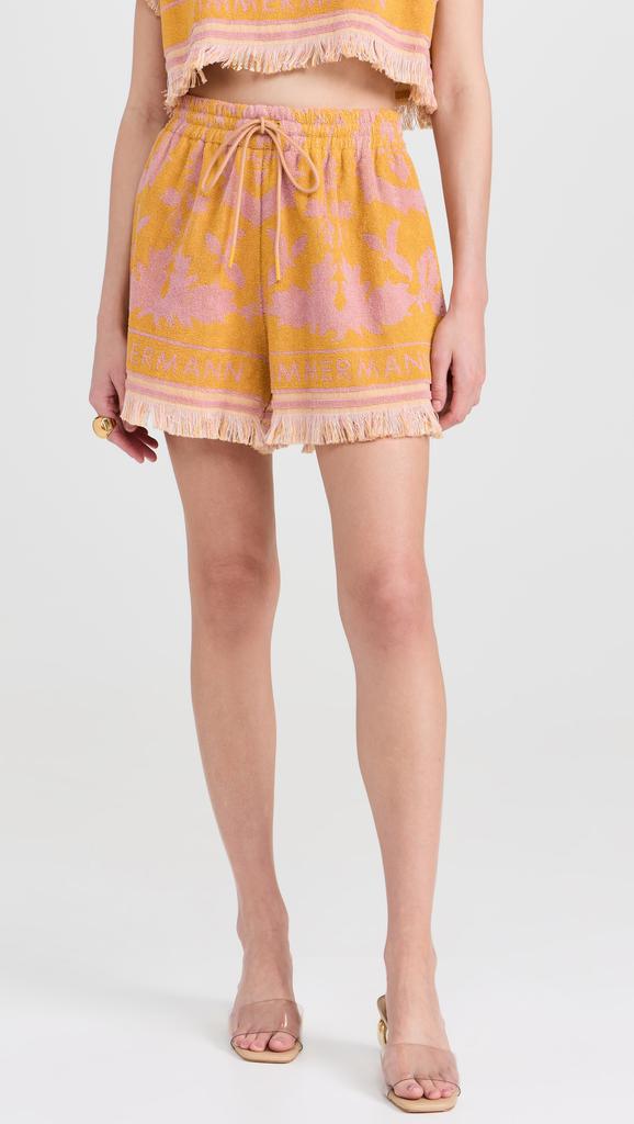 ショーツ ZIMMERMANN SHORTS WITH LACE HEM AND FLORAL PRINT Zimmermann SHORTS WITH LACE HEM AND FLORAL PRINT - Shorts