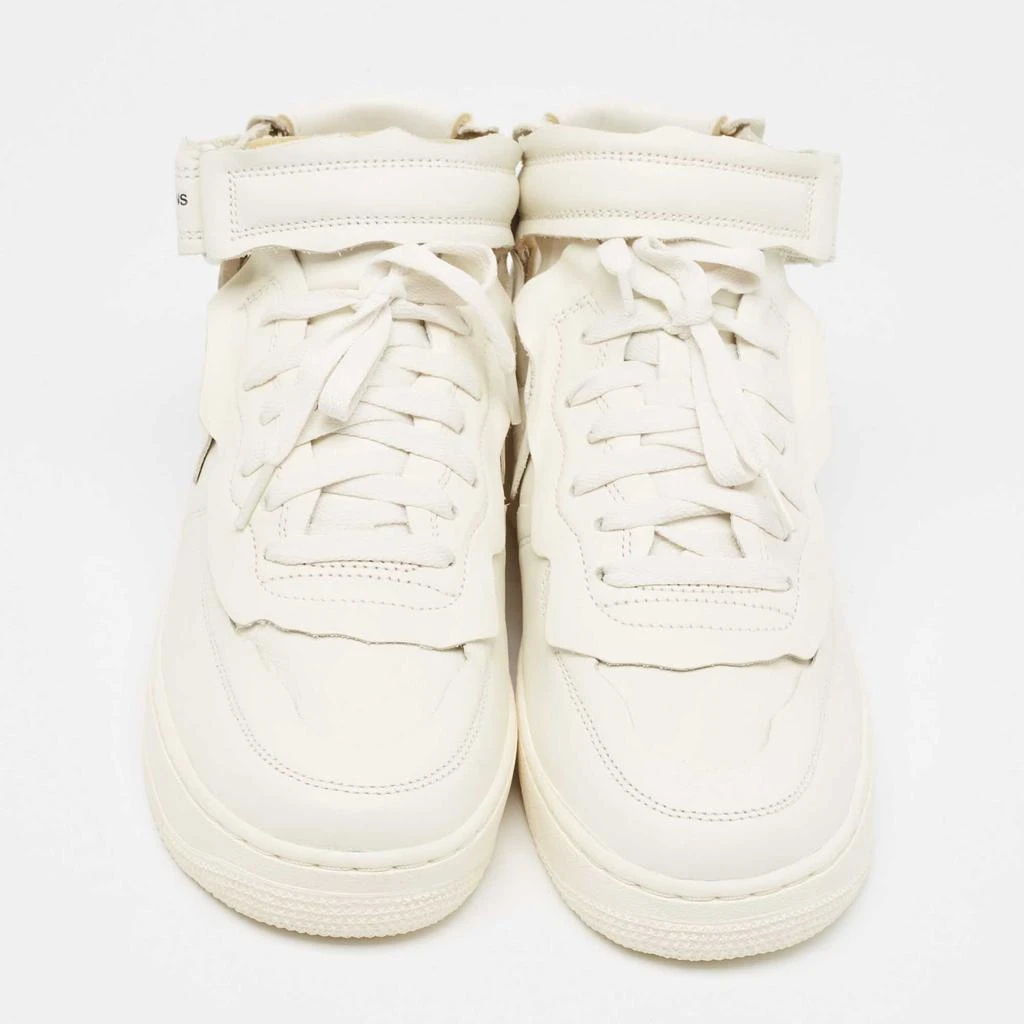 NIKE Nike Air Force  White Leather Air Force1 Mid Comme Sneakers Size 42.5 3