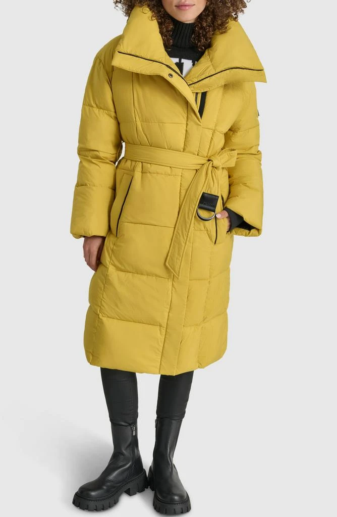 DKNY Asymmetrical Belted Water Resistant Puffer Jacket 3