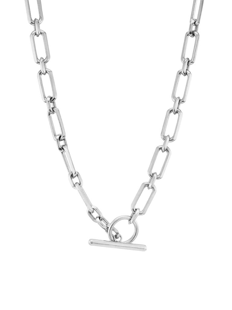 Sheryl Lowe Gwyneth Sterling Silver Medium Oval-Link Chain Necklace