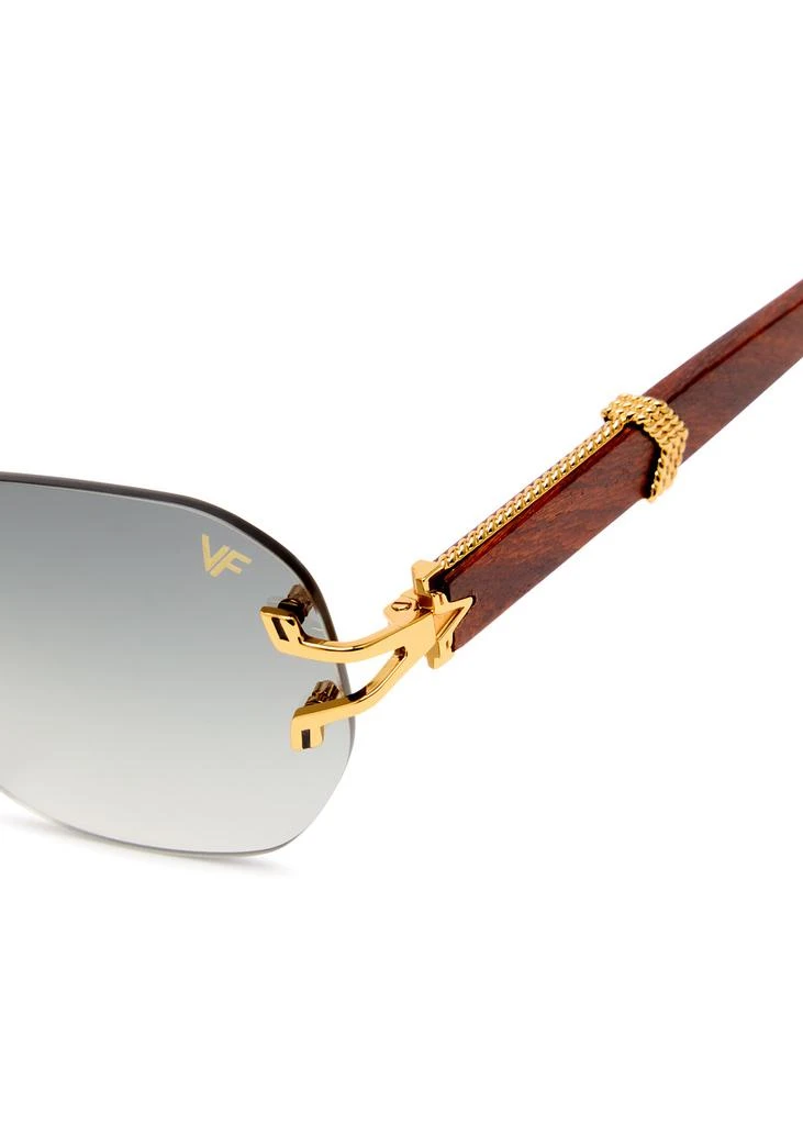 Vintage Frames Company V-Decor XL Woods oval sunglasses 3