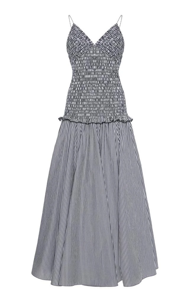 Shop Brandon Maxwell The Josie Smocked Pima Cotton Midi Dress - Moda  Operandi on Sale at BeyondStyle  Get 60% Off Brandon Maxwell The Josie  Smocked Pima Cotton Midi Dress - Moda