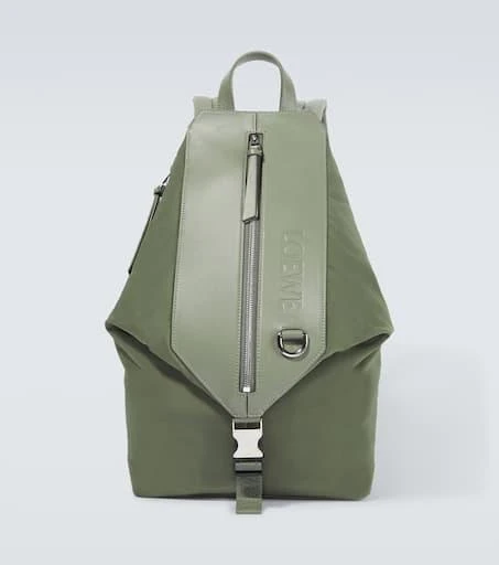 Loewe Convertible leather-trimmed backpack  1