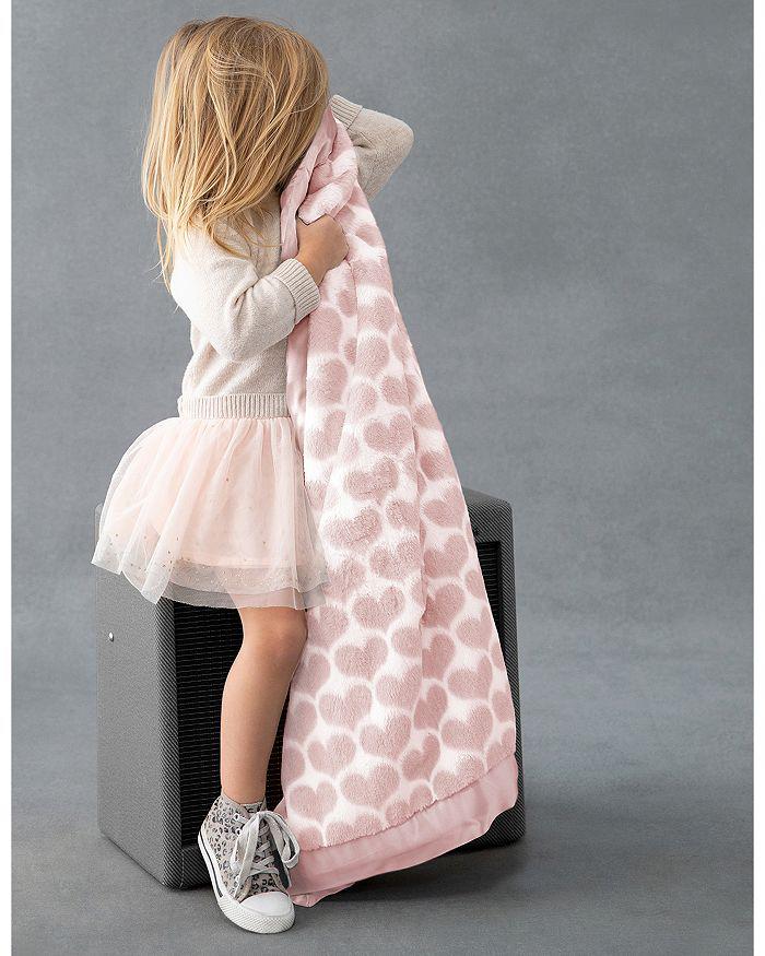 Little Giraffe Luxe™ Faux Fur Heart Army Blanket - Baby