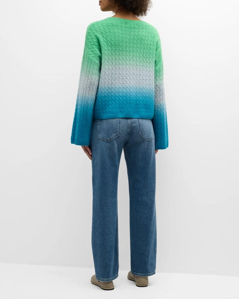 Naadam Cashmere Ombre Cable-Knit Sweater 6