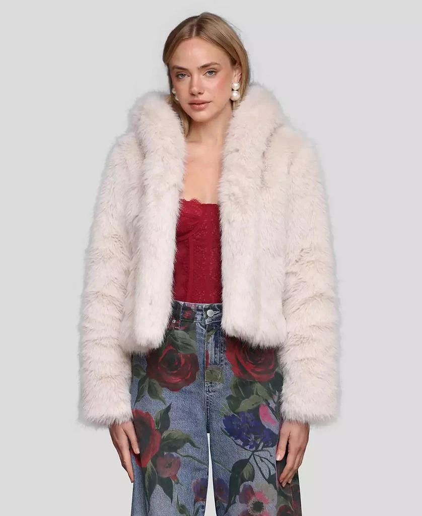 Avec Les Filles Women
s Faux Fur Long Sleeve Jacket 2