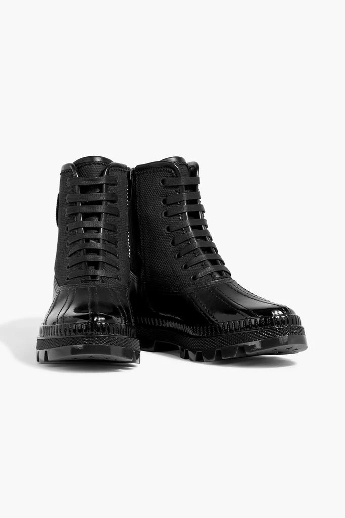Jimmy Choo Oskar leather and canvas ankle boots 2