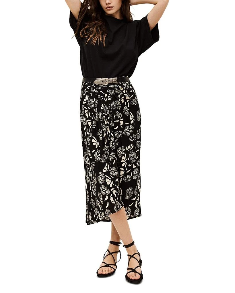 ba&sh Jupe Annie Floral Asymmetric A Line Skirt 2