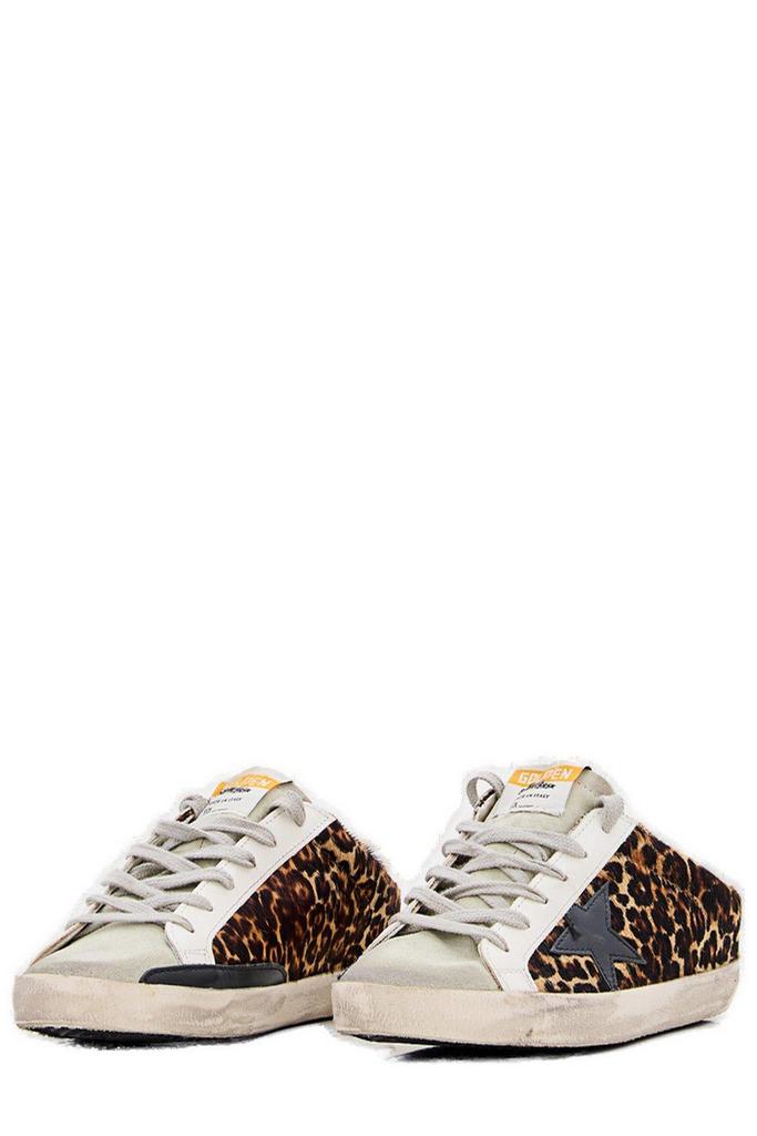 Golden Goose Super-star Leopard Printed Mule Sneakers