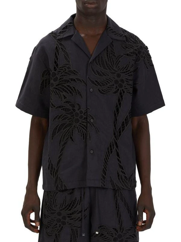 AMIRI Eyelet Palm Camp Shirt 1
