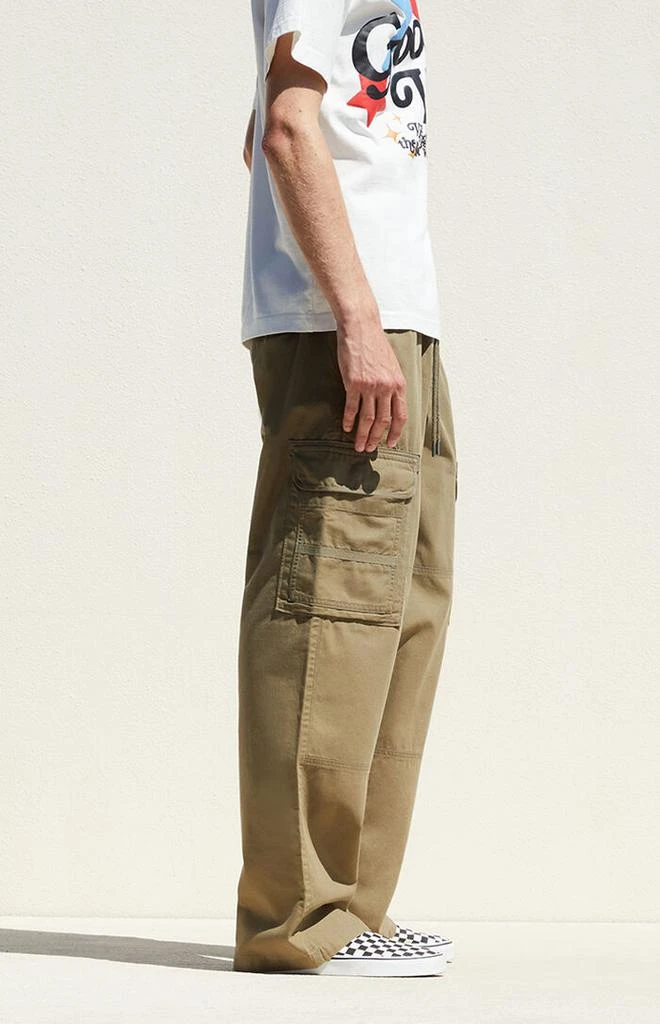 PacSun Olive Baggy Cargo Pants 3