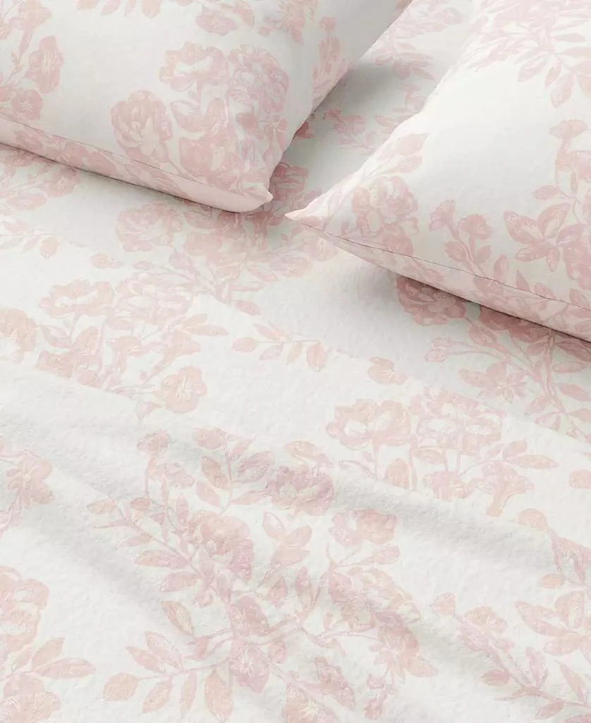 Linery 
Co Ultra-Soft Turkish Cotton Flannel Winter Floral Print Sheet Set 2