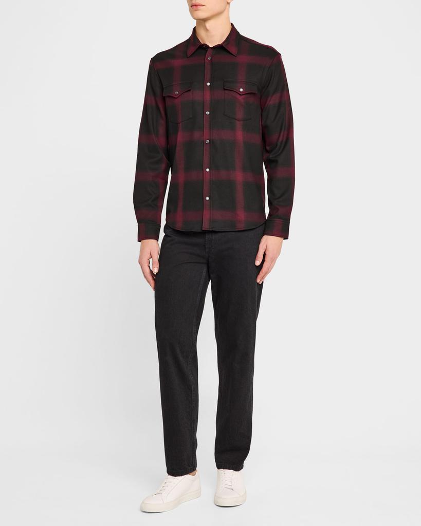 MONFRÈRE Men's Eastwood Plaid Two-Pocket Western Shirt
