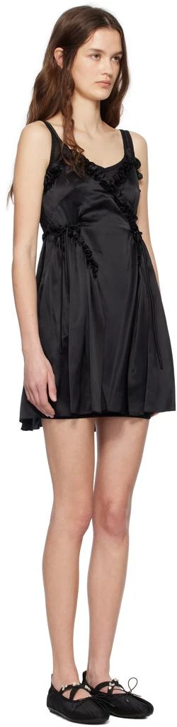 Simone Rocha Black Negligee Satin Patchwork Ballet Minidress 2