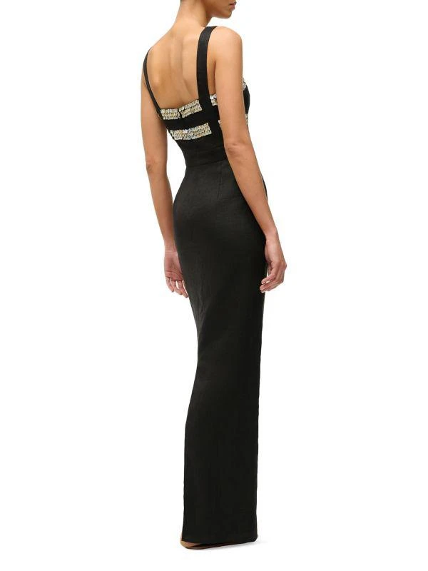 Staud Mickey Linen Embellished Maxi Dress 2