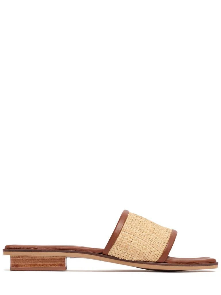 Bembien 10mm Ona Leather & Raffia Slides 1