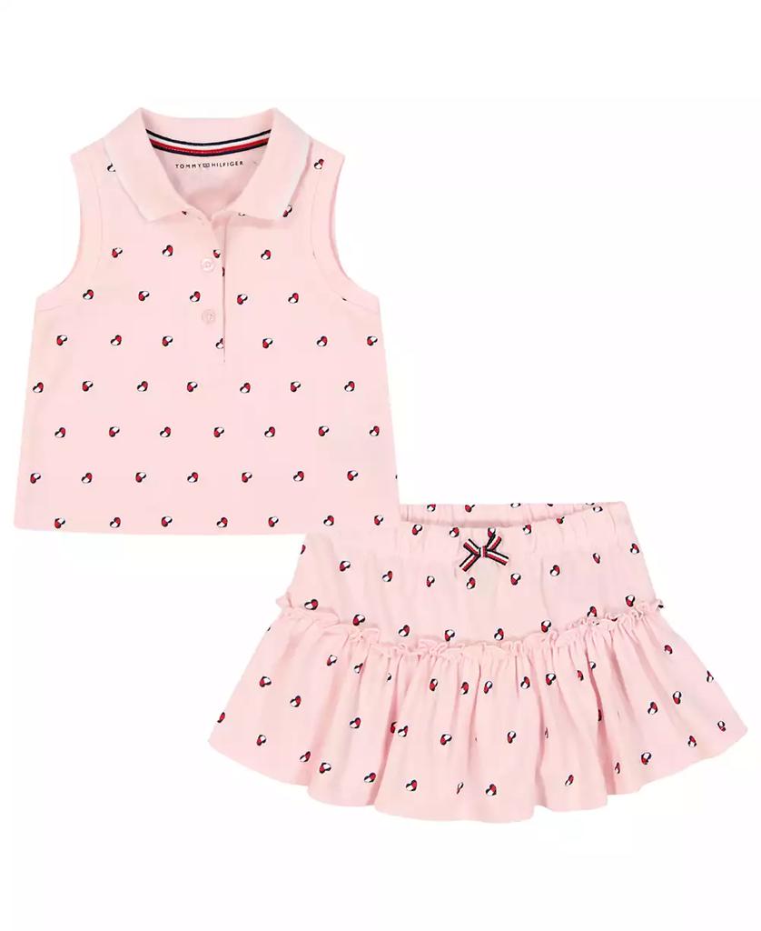 Tommy Hilfiger Baby Girls
 Printed Top and Skirted Bloomers, 2-Piece Set