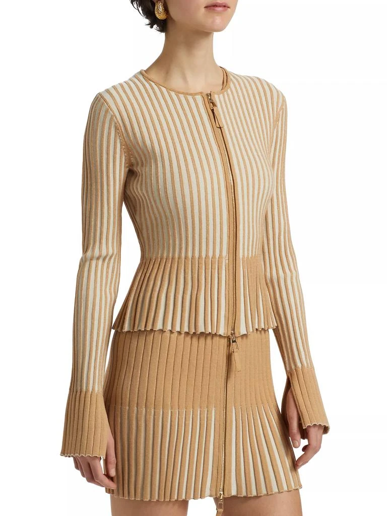 Toccin Priscilla Rib-Knit Zip-Up Cardigan 4