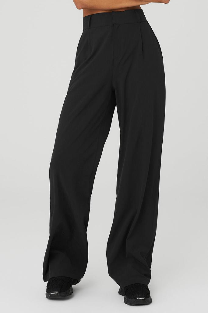 Alo High-Waist Dreamscape Trouser (Long) - Black