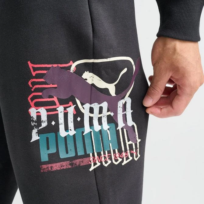Puma Men's Puma Classics Play Loud Logo Graphic Sweatpants 5