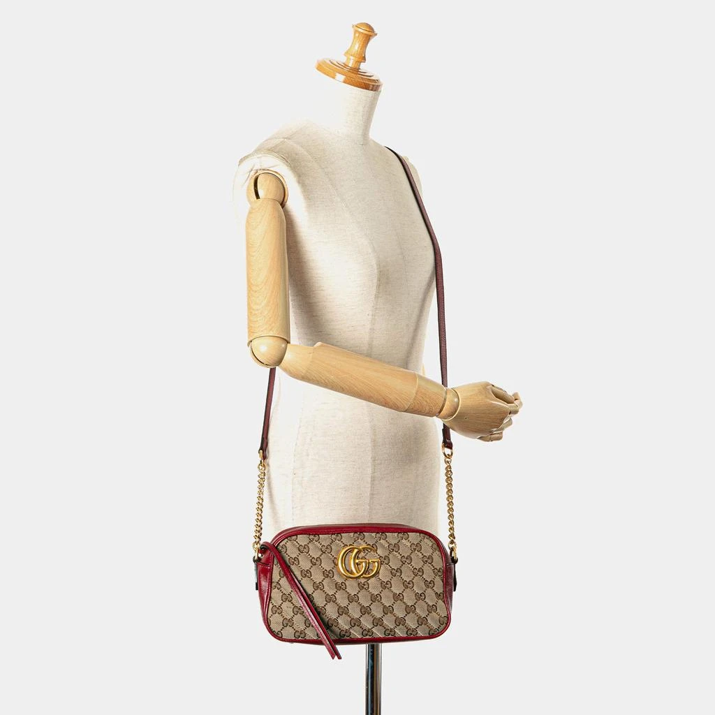 Gucci Gucci Small GG Canvas Marmont Crossbody 5