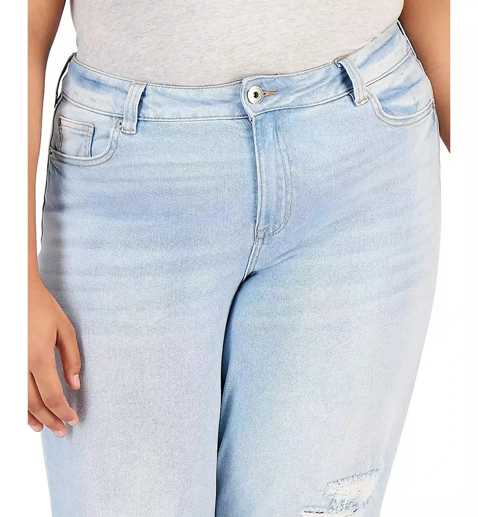 Celebrity Pink Trendy Plus Size Distressed Girlfriend Jeans 4