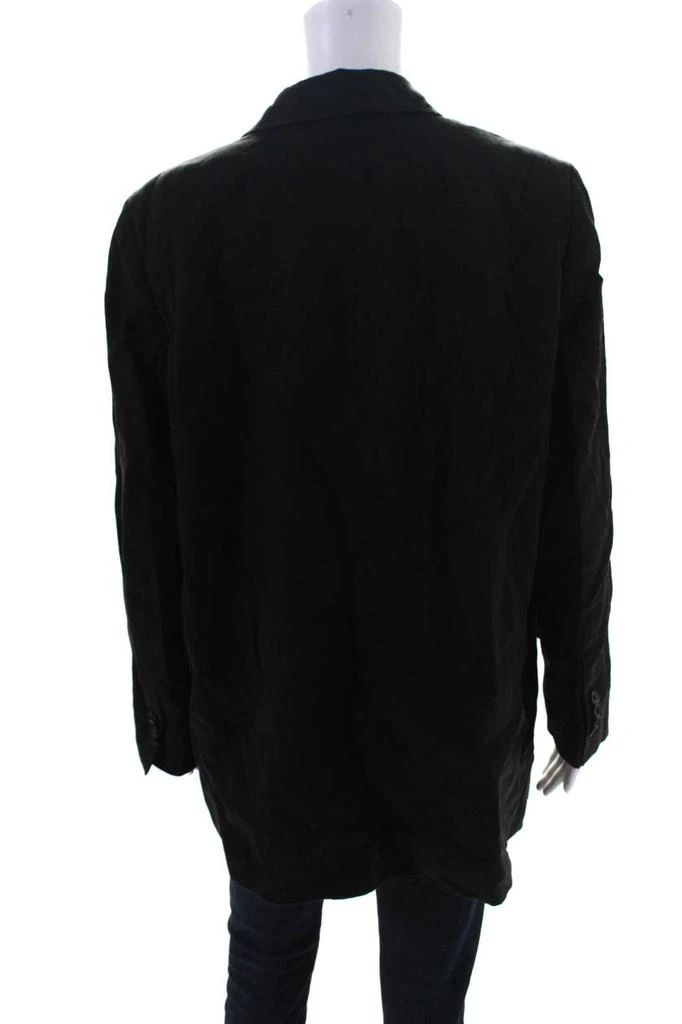 Everlane Womens The Cotton Linen Blazer Black 4